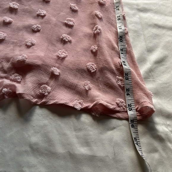 Jodifl A-Line Dress Women Peach MD Knee Length Ruffled Cap Sleeve Babydoll EUC - Picture 8 of 8